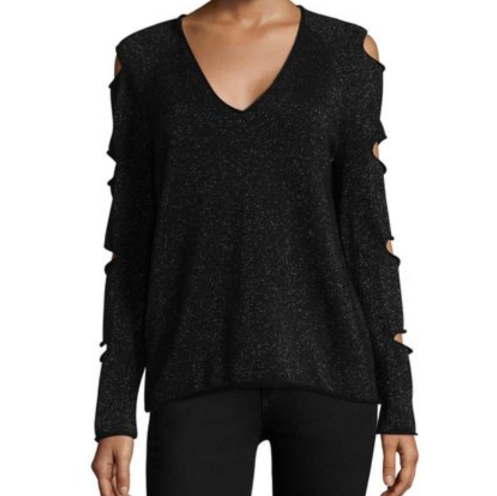 SKULL CASHMERE Tyrone Cutout Sleeve Cashmere Blend Sweater